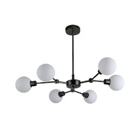 Grette 6 Lights Pendant Light - Opal Glass