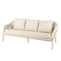 Elwood Outdoor 3 Seater Sofa, Cream