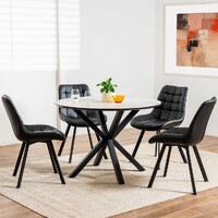 Vera Round Dining Table, Grey Cloud