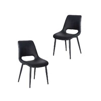 Vena Set of 2 Dining Chair, Black