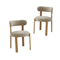 Carmen Set of 2 Dining Chair, Beige