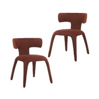 Tate Set of 2 Dining Chair, Rust