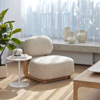 Tatum Armchair, Off White & Natural