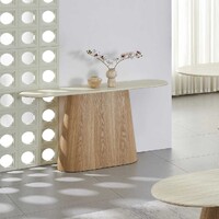 Windsor Console Table - White Travertine Matte Marble Top
