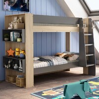 Kingsley Single Bunk Bed with Bookshelf