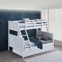 Orion Single Over Double Bunk Bed with Single Trundle