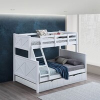 Orion Single Over Double Bunk Bed with Double Trundle