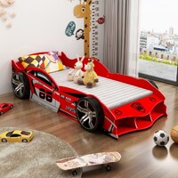 88 VPOWER Adjustable Racing Car Bed