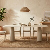 Paloma Dining Table – Matte Tofu