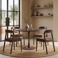 Evolve Round Dining Table , Plum