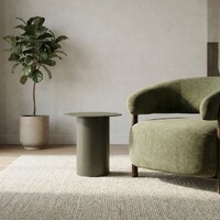 Juno Side Table, Matte Khaki