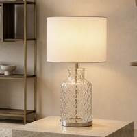 Ariel White Glass Table Lamp