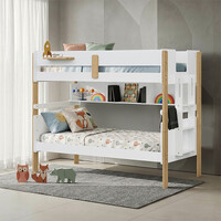 Bergen Single Over Single Bunk Bed with Shelf