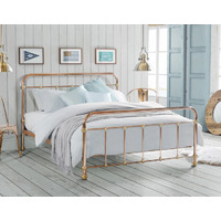 Madrid Copper & Brass Plated Queen Bed Frame