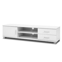 Felix 120cm TV Stand Entertainment Unit Storage Cabinet Drawers Shelf White