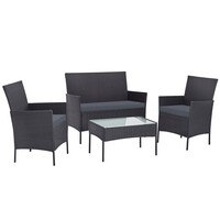 Argos 4 Piece Outdoor Bar Setting - Grey