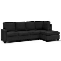 Midtown 5 Seater Modular Sofa Set Dark Grey
