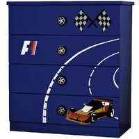 Racer Chest of Drawers Blue