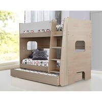 Sidney Trio Single Bunk Bed with Shelves