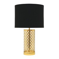 Sahara Gold & Black Cylinder Lamp