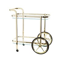 Jones Gold Glass Bar Cart