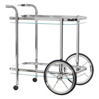 Smith Chrome Glass Bar Cart
