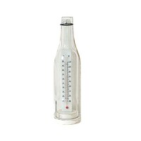Lyre Whitewash Timber Thermometer