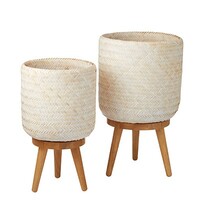 Samaya Planter Pots on Stand Set of 2