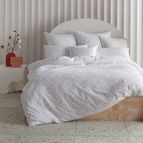 Perry White Quilt Cover Set