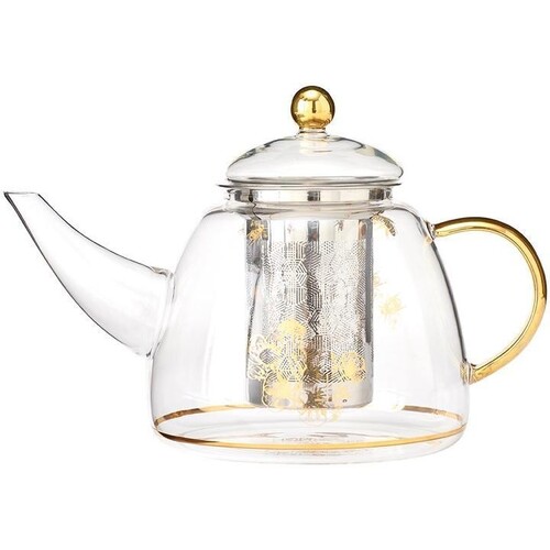 Honey Bee Glass Teapot