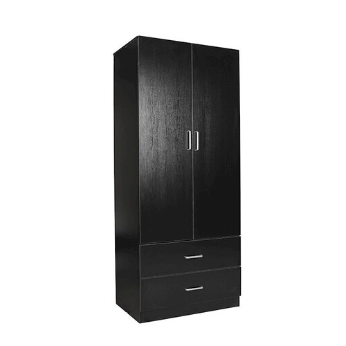 Redfern 2 Door 2 Drawer Wardrobe Black