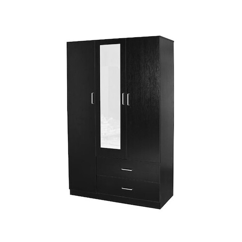 Redfern 3 Door 2 Drawer  Wardrobe Black