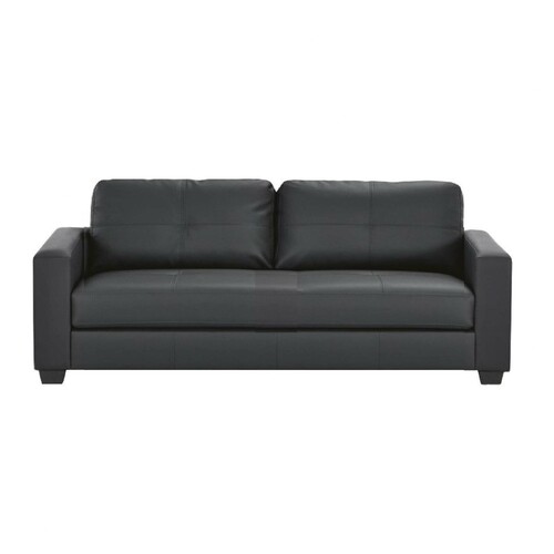 Aspen 3 Seater PU Leather Sofa Black