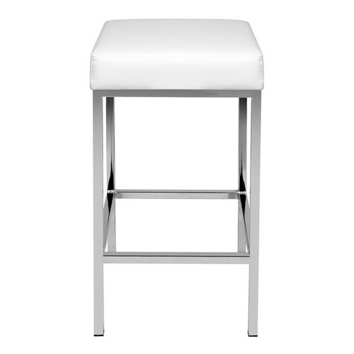 Catalina Faux Leather Bar Stool Set of 2 White