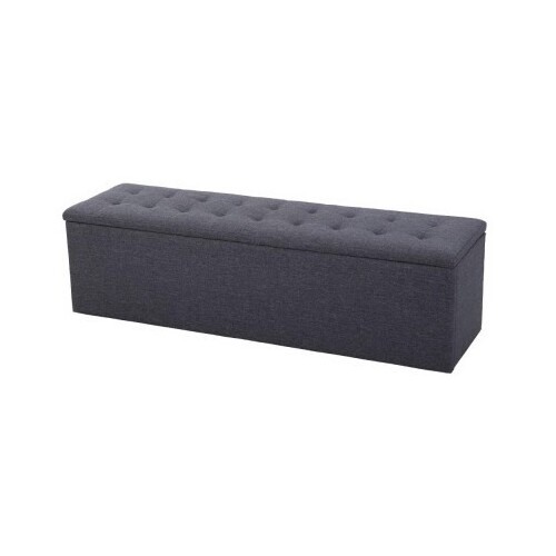 Venus Linen Blanket Box Dark Grey 140cm