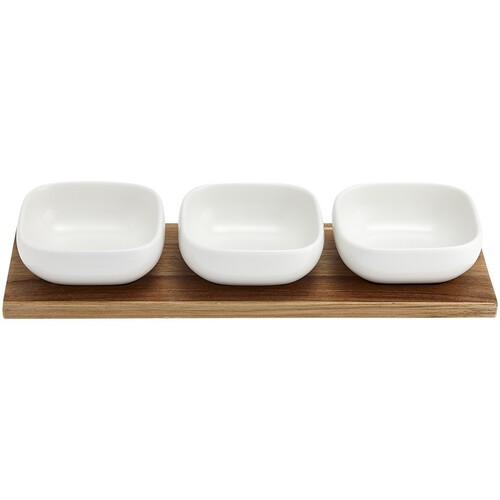 Essentials White 4pce Bowl Set