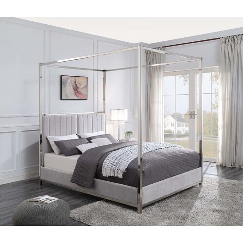 Kingston 4 Poster Bed Chrome Plated Bed Frame