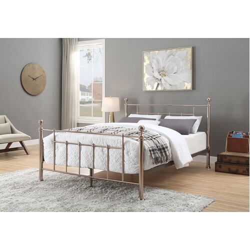 Chadstone Plated Cast Bed Frame in Rose Gold - Queen or King