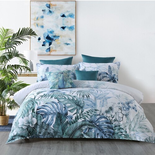 Kailua Quilt Cover Set Teal