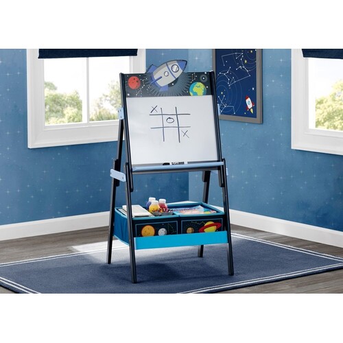 Delta Children Space Adventures Wooden Activity Easel with Storage