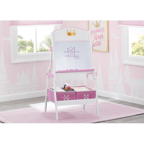 Delta Children Princess Crown Wooden Activity Easel with Storage