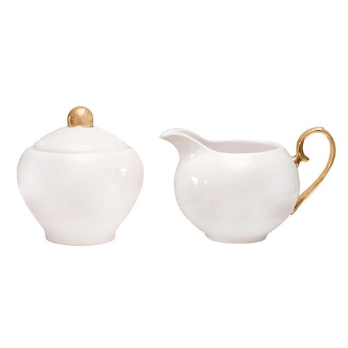 Sugar Bowl & Creamer Ivory