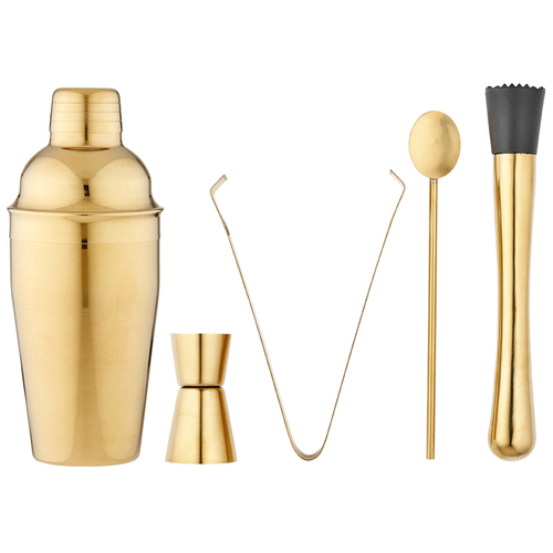 Aurora 5pc Gold Cocktail Set