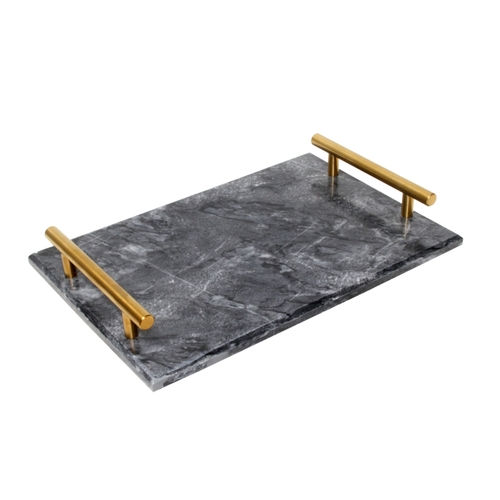 Marble Midnight Tray with Handles