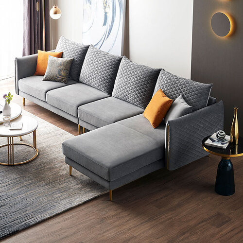 Versace 4 Seater Sofa with Right Hand Chaise