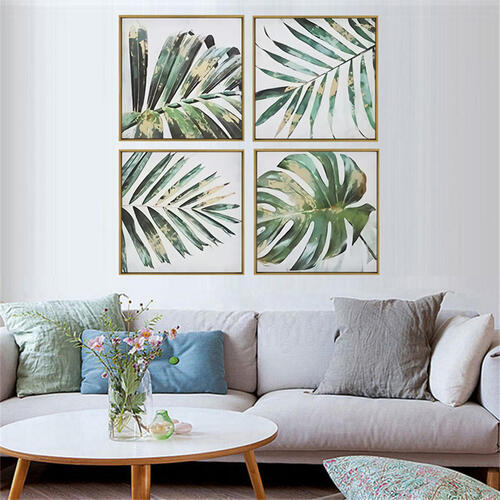 Nordic Palm Leaf Framed Canvas
