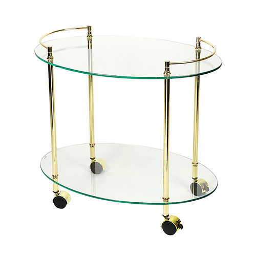 Yale Frameless gold Oval Barcart