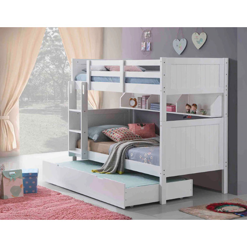Loft Bunk Beds In Melbourne Wesco Hub, White Seattle Single Over Double Bunk Bed With Trundle