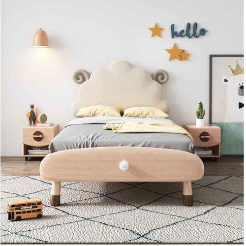 Marly Sheep King Single Bed - Ivory