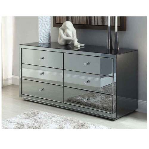 Vegas Smoke Mirrored Dressing Table